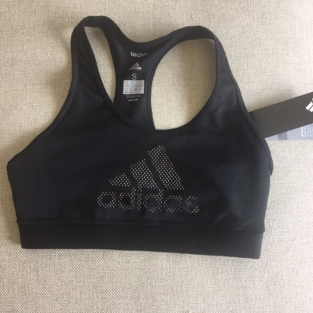 NWT: Black Adidas Sports Bra Size Small